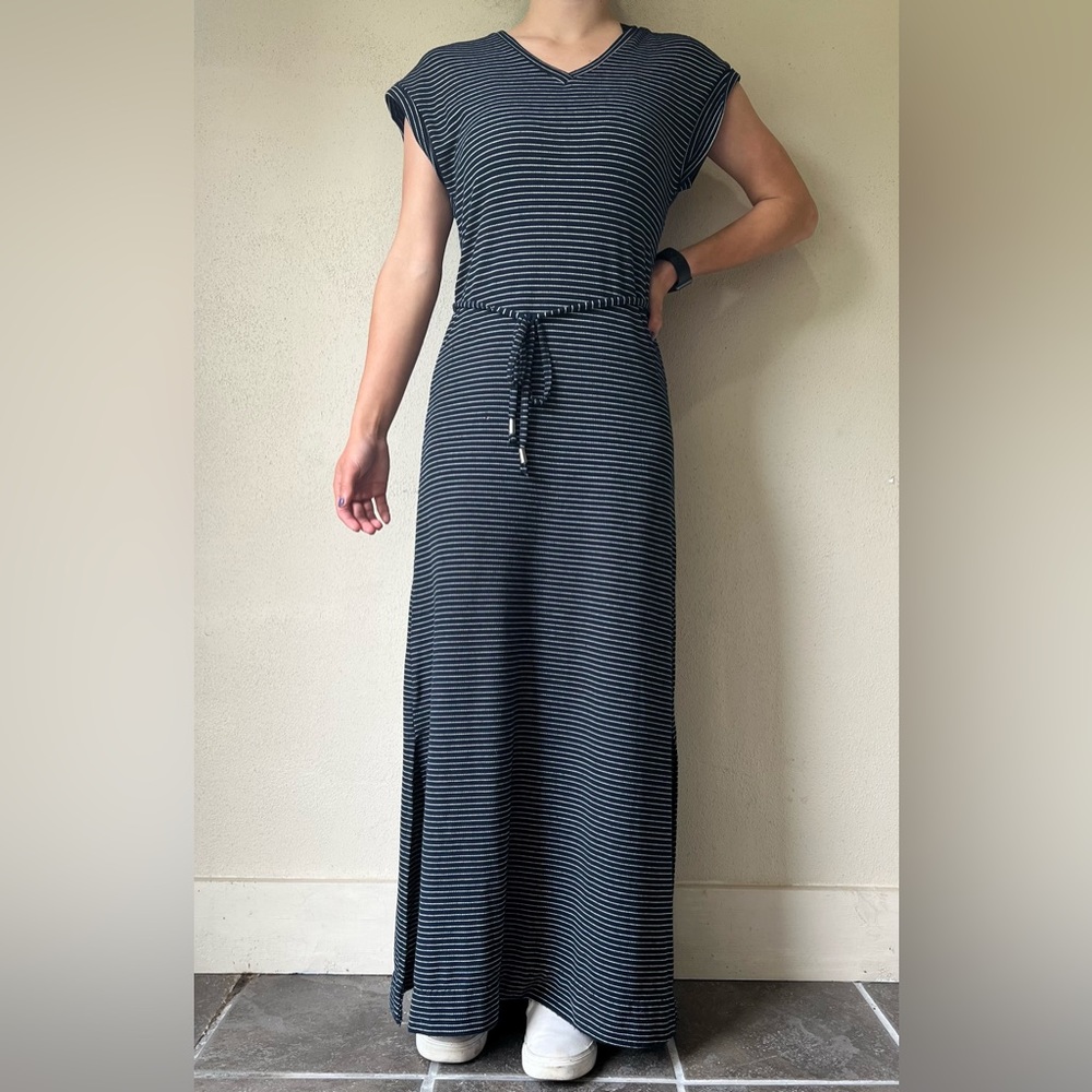 Navy and White, Small, Full Length Dress - Simply Styled By Sears